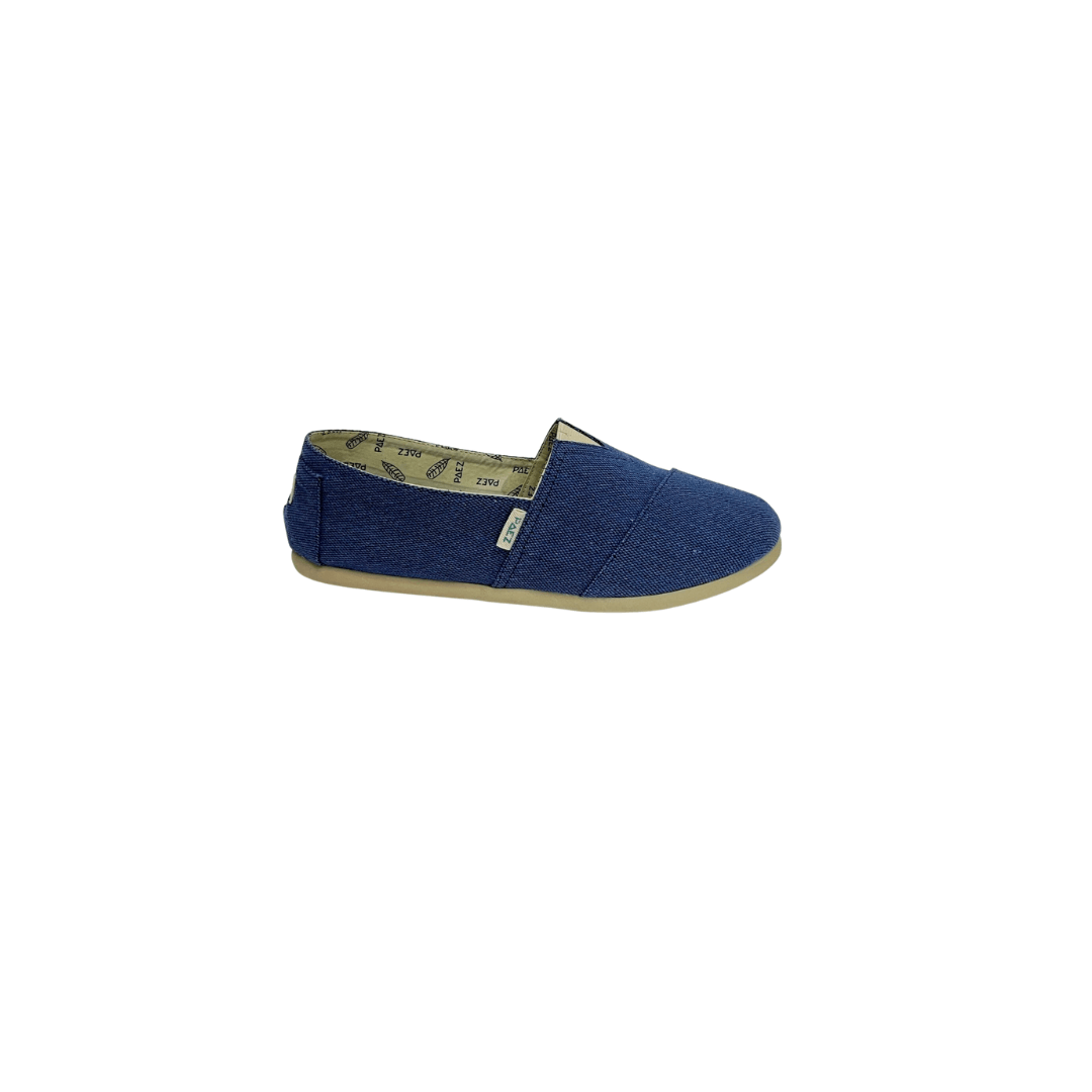 Combi dark blue de poliéster e algodão com sola de borracha